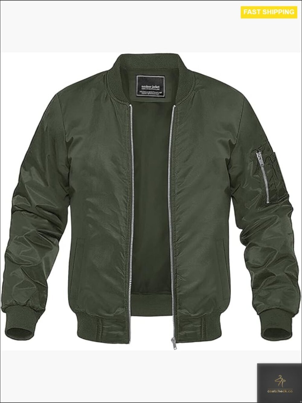 Lightweight Bomber Jacket Windbreaker Casual Spring Outdoor Coat with Pockets